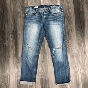 Gap “Destroyed” Denim Real Straight Jeans